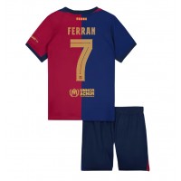 Barcelona Ferran Torres #7 Domaci Dres za djecu 2024-25 Kratak Rukav (+ Kratke hlače)